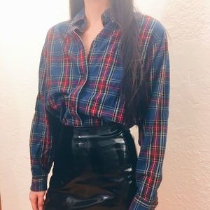 L.L.Bean Plaid Button Flannel